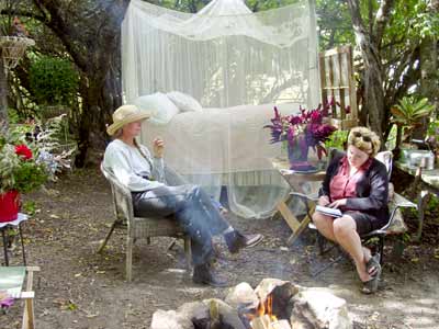 Mary Jane and Sheri Boggs in the Plum Pit