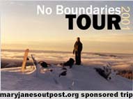 No Boundaries Tour 2001 - MaryJanesOutpostfood.org sponsored trip